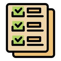 Completed checklist representing accomplishment and efficiency in project management vector