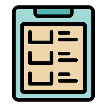 Clipboard showing checklist for project management and task completion vector