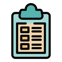 Clipboard showing checklist for task management and organization vector