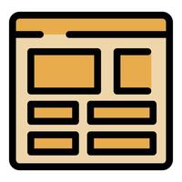 Web design layout representing website template structure vector