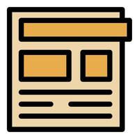 Web design layout representing planning and organizing content vector