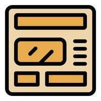 Modern webpage design showing content blocks and navigation bar vector
