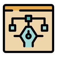 Web design creating interactive online platform with algorithm and creativity vector