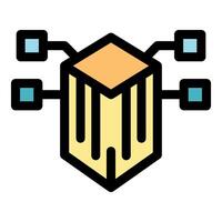 Blockchain network connecting multiple devices securely and efficiently vector