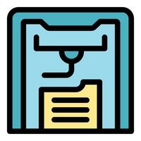Saving data on floppy disk, retro technology icon vector