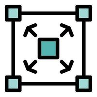 Transforming square, resizing and adjusting dimensions with interactive controls vector