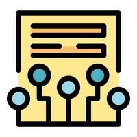 Electronic document connecting to multiple nodes representing data integration vector