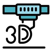 3d printer creating a three dimensional object layer by layer vector