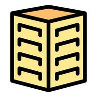 Building construction with multiple levels representing urban architecture vector