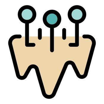 Smart farm sensors measuring soil condition for optimal crop growth vector