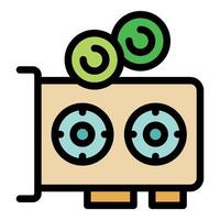 Eco friendly gpu saving energy and reducing power consumption vector