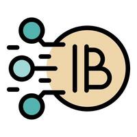 Digital money transferring showing blockchain technology and cryptocurrency vector