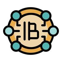 Thai baht coin connecting with nodes representing decentralized finance vector