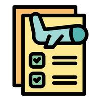 Airplane check list representing travel planning and flight procedures vector