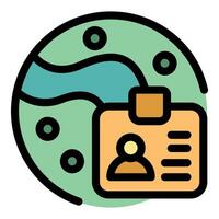 Global identification card representing personal data and security vector