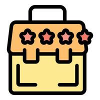 Portfolio showing four star rating representing excellent work experience vector
