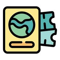 Passport with planet earth and tickets symbolizing global travel vector