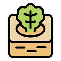 Hydroponic system growing green lettuce in smart farm vector