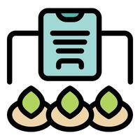 Smart farming system managing crops growth with mobile technology vector