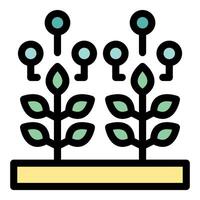 Smart farm technology growing plants with sensors and automation vector