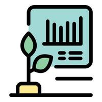 Growing business chart representing sustainable development and environmental conservation vector