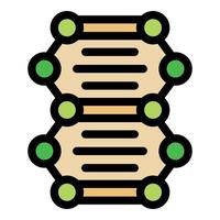 Dna structure representing genetic code and biological information vector