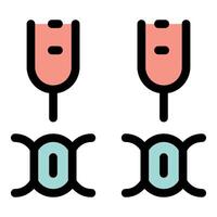 Ovulation and sperm fertilizing egg process icon set vector