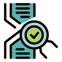 Smart contract verifying document with automated system vector