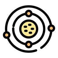 Solar system planets orbiting around sun, space exploration and astronomy concept vector