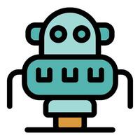 Chatbot robot providing online support and communication vector