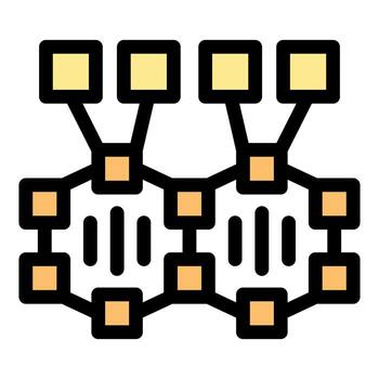 descentralizado red representando repartido libro mayor tecnología vector