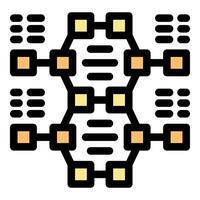 Blockchain network connecting digital blocks representing secure transactions vector