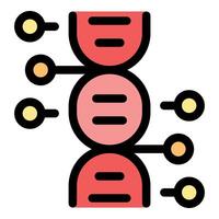 Dna structure connecting to multiple nodes representing genetic information flow vector