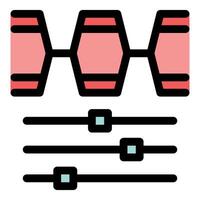 Blockchain setting showing cryptocurrency adjusting parameters vector
