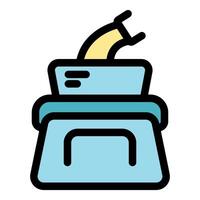 Paper shredder inserting document for secure destruction, vector