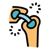 Joint pain icon representing orthopedics, arthritis, and bone health vector
