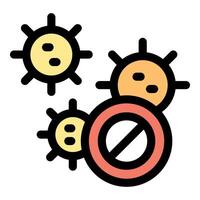 Antibacterial sign blocking viruses and germs protecting health vector