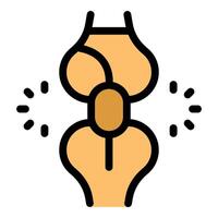 Joint pain icon representing arthritis and inflammation vector