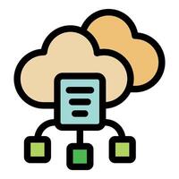 Cloud computing distributing data to multiple devices vector