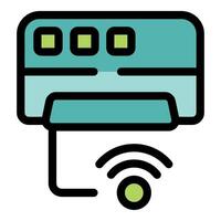 Contactless payment system processing credit card via wireless technology vector