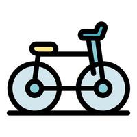 Child bicycle with training wheels standing on a surface vector