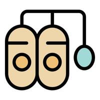 Oxygen tanks with hanging sensor measuring oxygen saturation vector