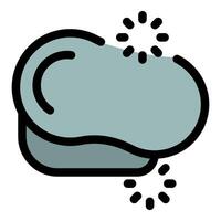 Loading status icon showing progress on turquoise background vector