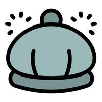 Shining classic beret, stylish headwear for fashionable individuals vector