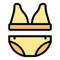Yellow bikini showing summer vibes and fashion trends vector