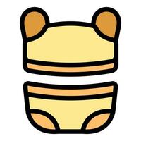 Cute baby underwear set with bear ears adding a touch of playfulness vector