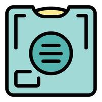 Protecting sensitive data, secure storage with floppy disk icon vector