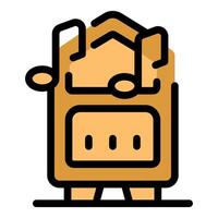 Combo amplifier playing music notes icon illustration vector