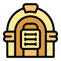 Jukebox playing music in a classic diner setting vector
