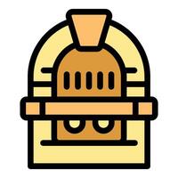 Bread making machine icon illustrating baking process vector